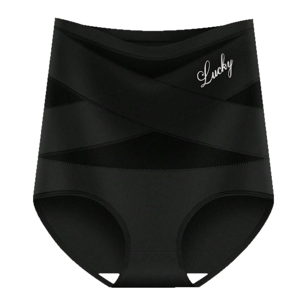 High Waist Tummy Control Breathable Mesh Cross Seamless Hip Lifting Briefs
