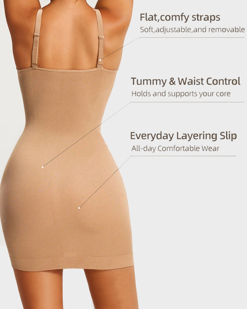 Floralshe®Scoop Neck Seamless Tummy Control Shaping Dress