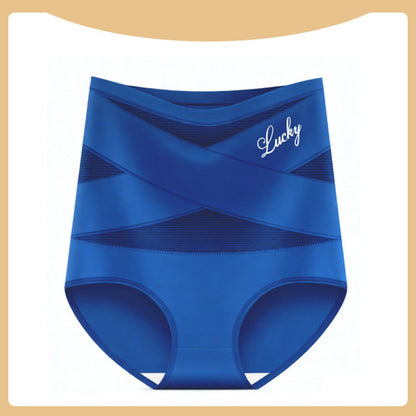 High Waist Tummy Control Breathable Mesh Cross Seamless Hip Lifting Briefs
