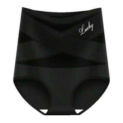 High Waist Tummy Control Breathable Mesh Cross Seamless Hip Lifting Briefs