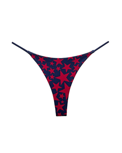 Double-Layer String Cotton T-Back Thong