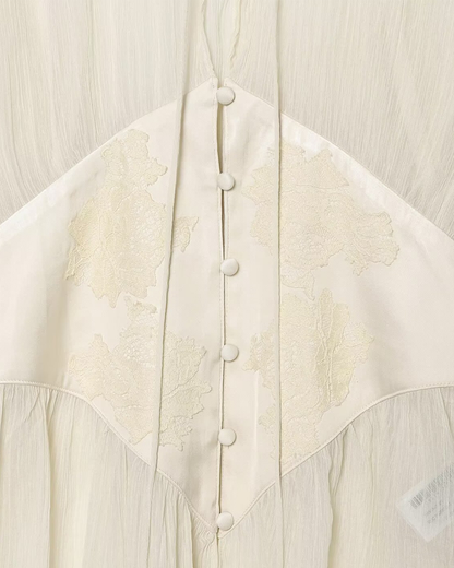 Casual Sheer Chiffon Corset Shirt