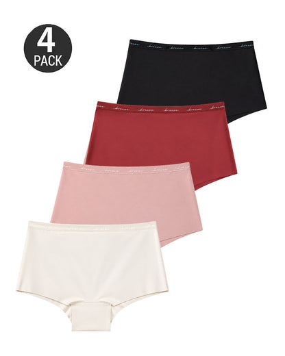 4-Pack High Waist Letter Print Seamless Breathable Panties