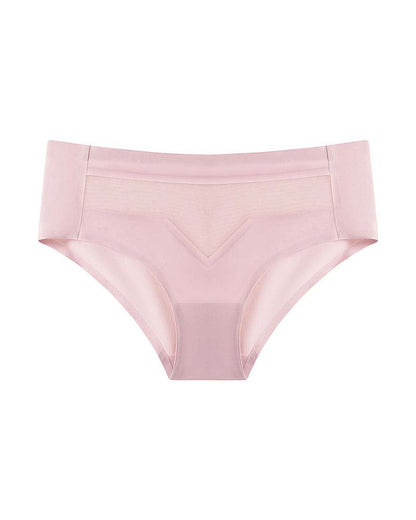Mid-Waist Ice Silk Naked Invisible Underwear