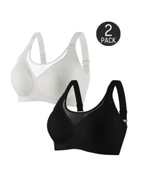 [2-Pack]Light Gray+Black