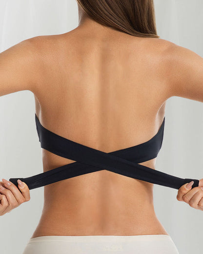 Women's Strapless Bra with Cross Side Buckle Bras