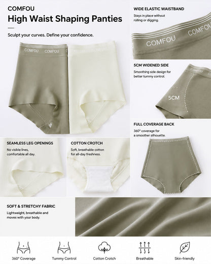 Five-Pack Mid Waist Pure Cotton High Elasticity Breathable Briefs