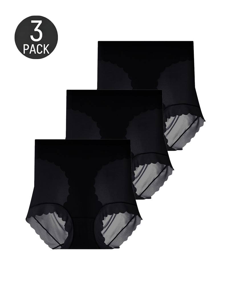 3-Pack High Waist Breathable Seamless Panties