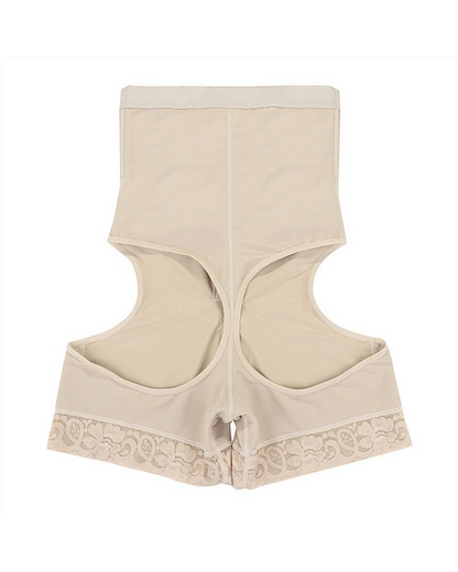 High-Waisted Hip-Lifting Lace Boxers