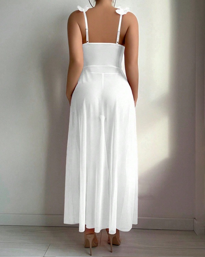 Sexy Printed Split Hem Maxi Nightdress