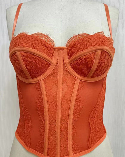 Vest Camisole Push-up Corset Sexy Slim-fit Strapless Lace Outer Wear Underwear