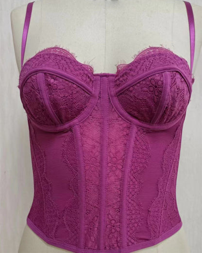 Vest Camisole Push-up Corset Sexy Slim-fit Strapless Lace Outer Wear Underwear