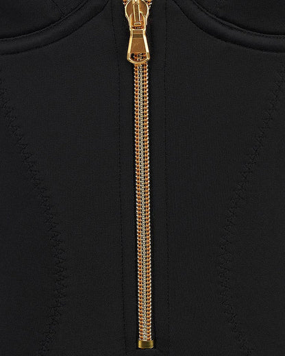 Women's Metal Zipper Tummy Shaper Bodysuit
