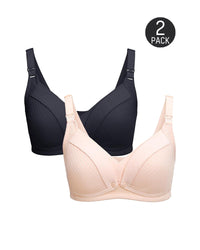 [2-Pack]Nude+Black