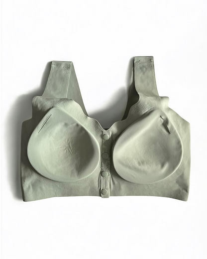 Women's Front Button Lace Seamless Push-Up Breathable Bra
