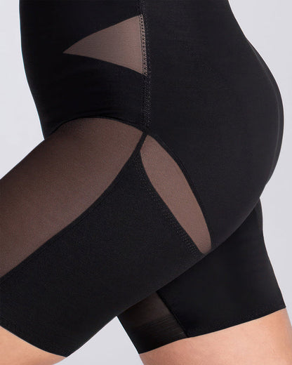 High Waist Double Layer Body Shaping Mesh Tight Tummy Lifting Breathable Shorts