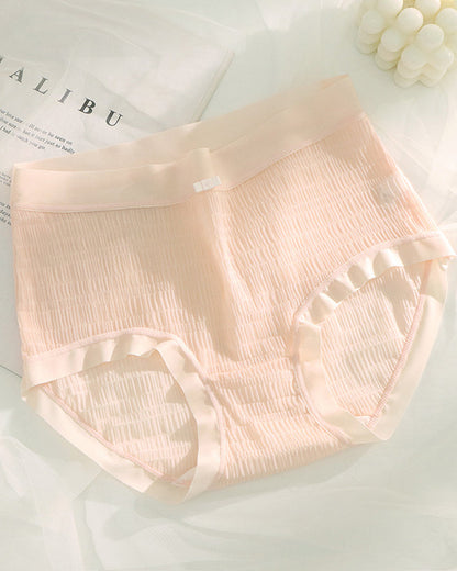 Summer Thin Quick-Drying Translucent Mesh Seamless Cotton Crotch Underwear