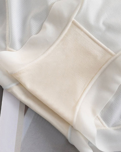 Women's High Waist Ice Silk Pure Cotton Antibacterial Crotch Seamless Underwear