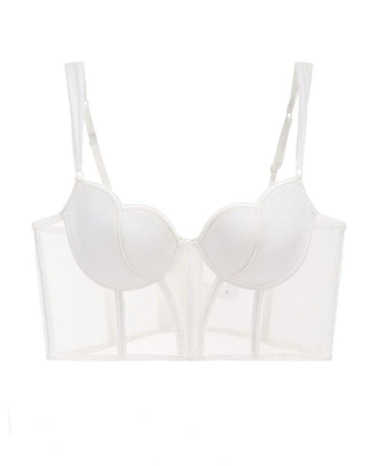 Sexy Sheer Mesh Push-Up Corset Top