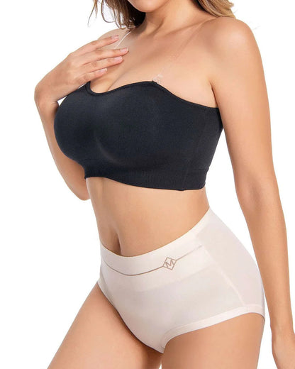 Women's Non-Slip Silicone Push-Up Detachable Shoulder Straps Without Steel Ring Bra