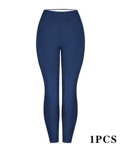 Winter High Waist Elastic Thickened Warm Wool Lined Casual Sports Leggings