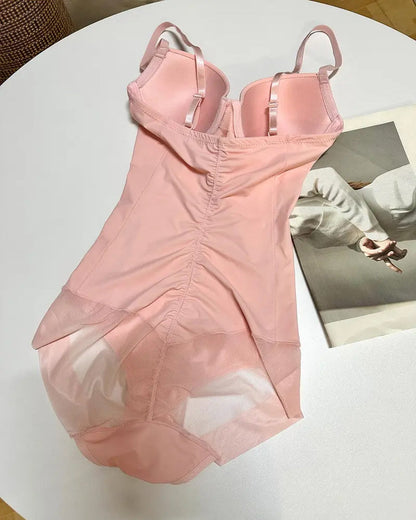 Women's Tummy-Control Sleeveless Tube Top Hip Lace One-Piece Body Shaper