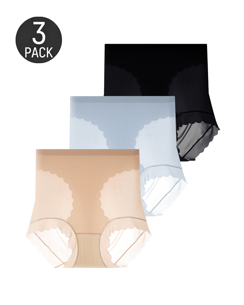 3-Pack High Waist Breathable Seamless Panties