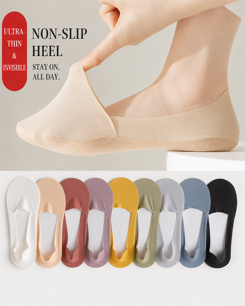 9 Pairs Comfortable Breathable Invisible Non-Slip Socks