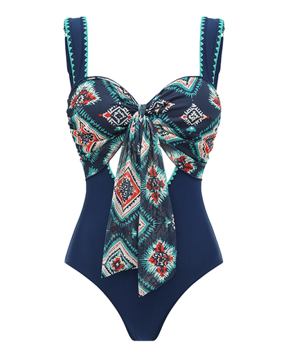 Bow-detailed Cut-out Swimsuit set