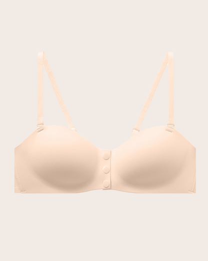 Comfort Front Closure Wireless Bra with Adjustable Thin Straps