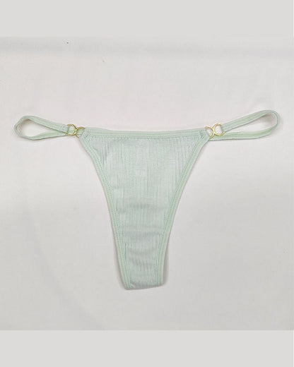 Cotton Threaded T-Pants Women's Low Waist Hip Lifting Fitness High Fork Fashionable Thong