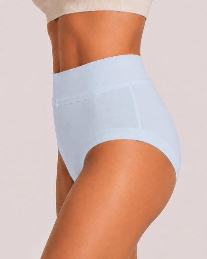 Five-Pack Pure Cotton High Waist Tummy Control Seamless Breathable Briefs