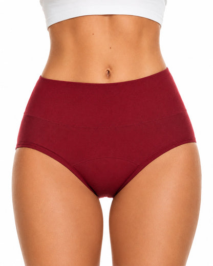 Multiple-Pack High Waist Pure Cotton Seamless Menstrual Panties