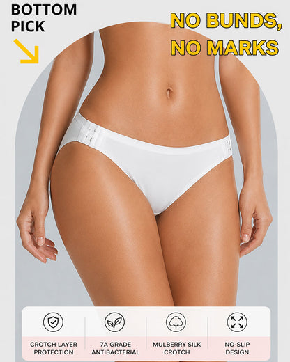 Ultra-thin Seamless Side-hook No-take-off Briefs