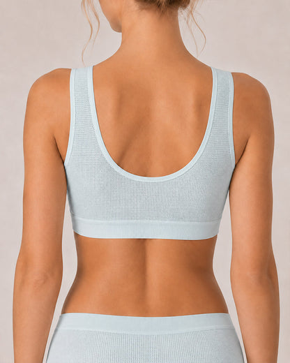Front Closure Ultra-thin Breathable Mesh Seamless Wire-free Vest Bra