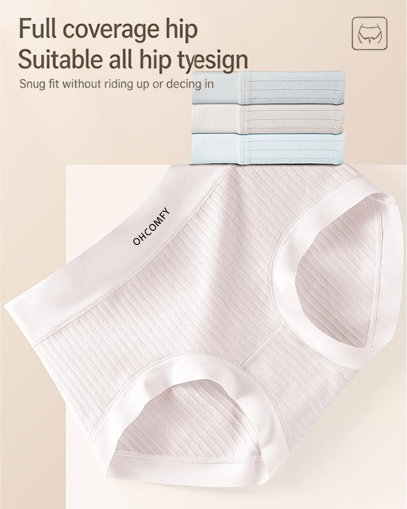Five-pack Cotton Antibacterial Seamless Breathable Briefs