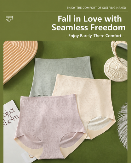 5-Pack High Waist Seamless Ice Silk Breathable Jacquard Panties