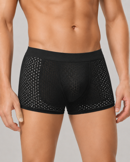 2-Pack Men's Breathable Mesh with Removable Pads for Buttock Shaping Panties