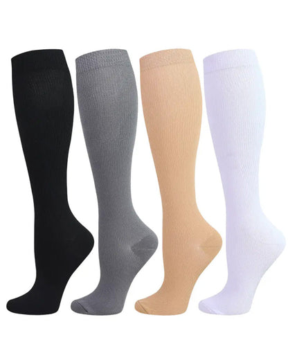 4 Pairs High-Elastic Breathable Sports Calf Compression Socks