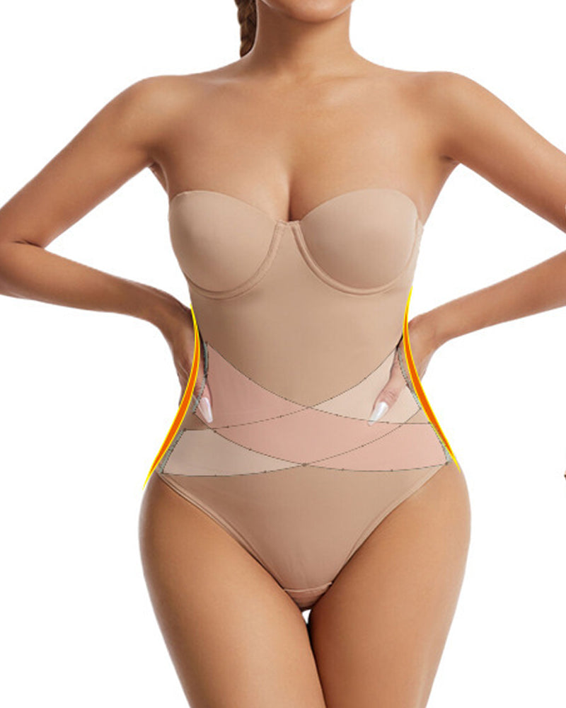 Strapless Tummy-control Waist-shaping Butt-lifting Seamless Body Shaper