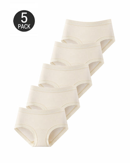 Five-Pack Cotton Seamless Breathable Panties