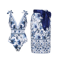 Swimsuit and skirt