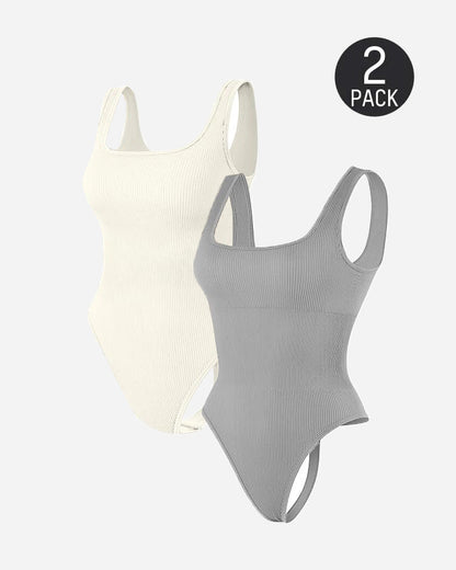 Women's Ribbed Sleeveless Bodycon Bodysuit