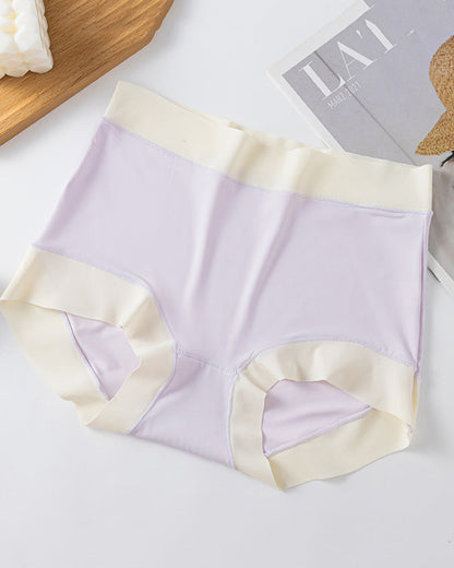 Women's Ice Silk Seamless High Waist Breathable Pure Cotton Crotch Underwear