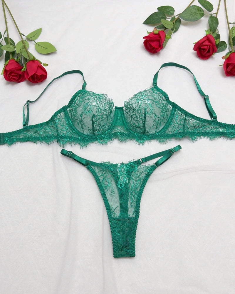 Sexy See-through Lace Lingerie Set