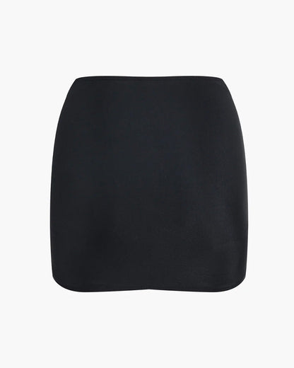Halterneck Cut Out Swimsuit and Skirt With Flower Hardware Details