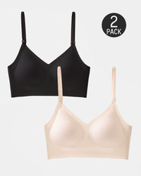 [2-Pack]Beige+Black