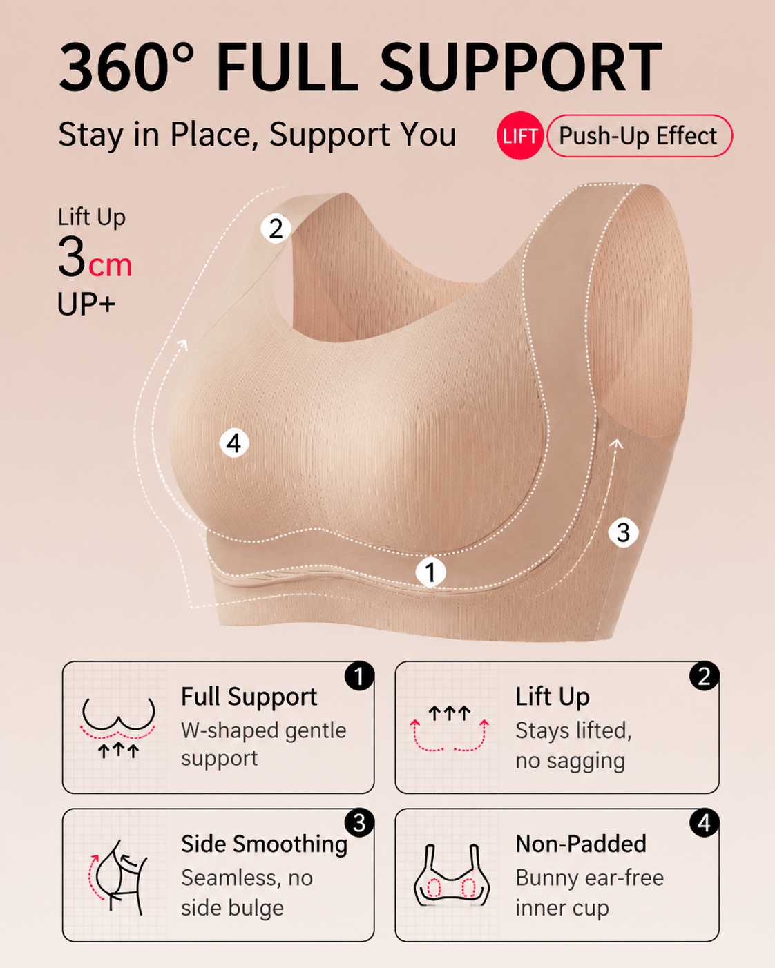 Seamless Wire Free Comfort Invisible Vest Bra