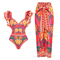 Swimsuit and sarong