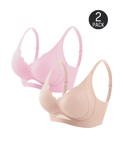 Scalloped Wireless Bras with  Mesh